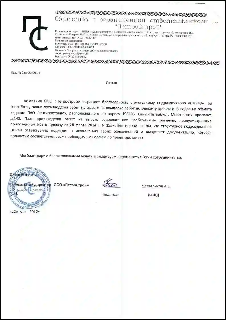 Отзывы о ППР48