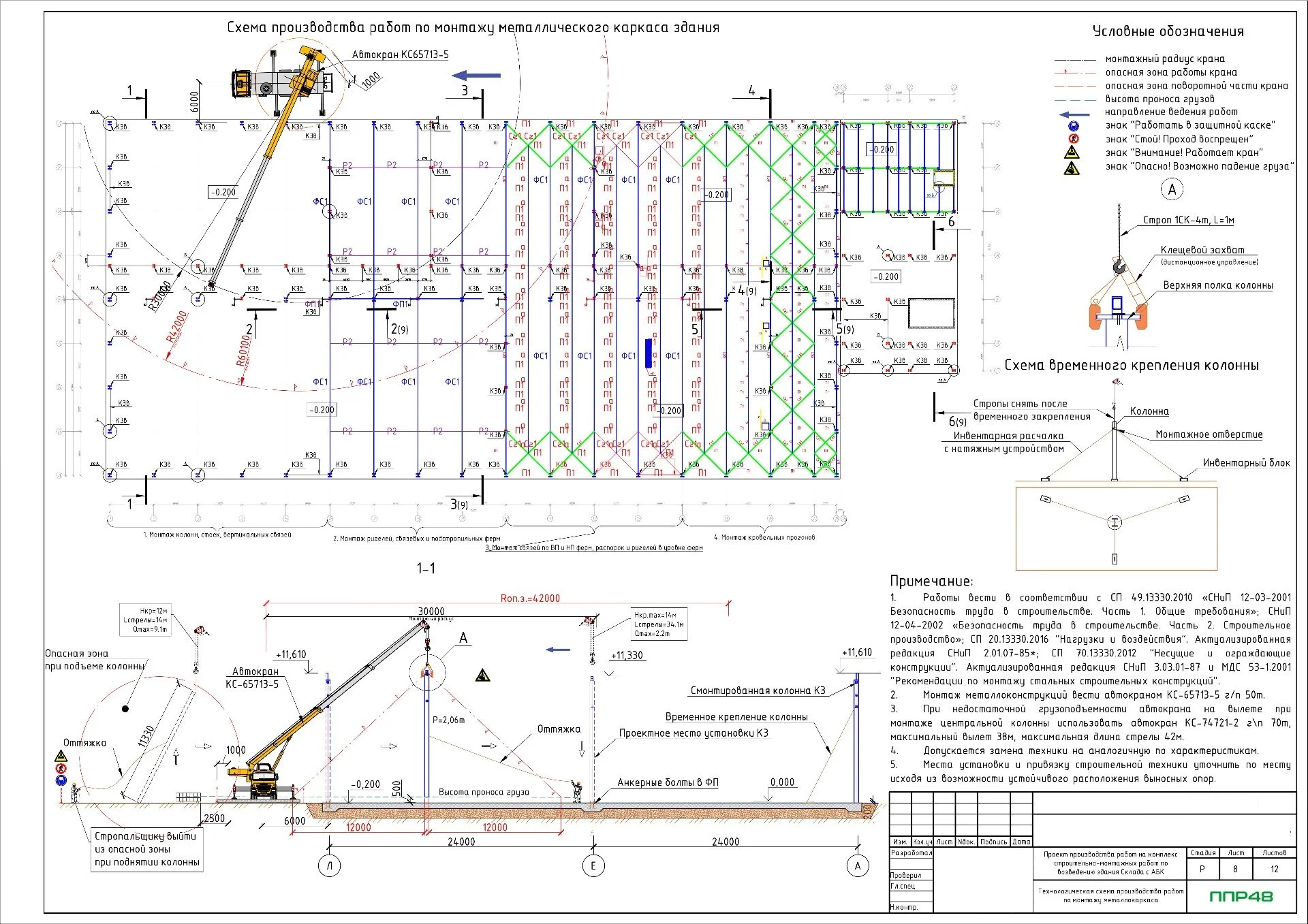 Разработка ППР на строительство склада